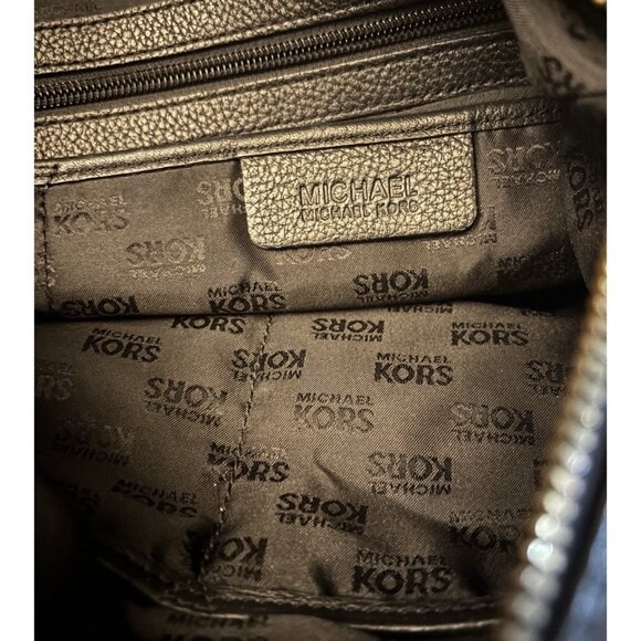 Michael Kors Fulton Leather Hobo Shoulder Bag Pebbled Black - Picture 6 of 9